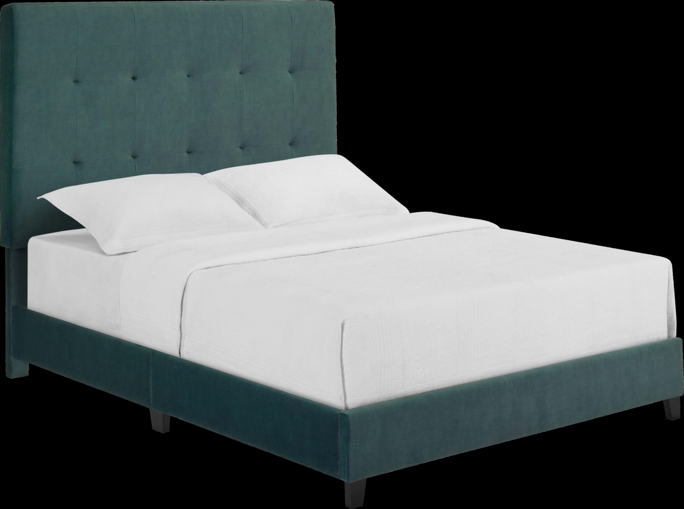 Valria Green Queen Upholstered Bed - Thumbnail - Image 1