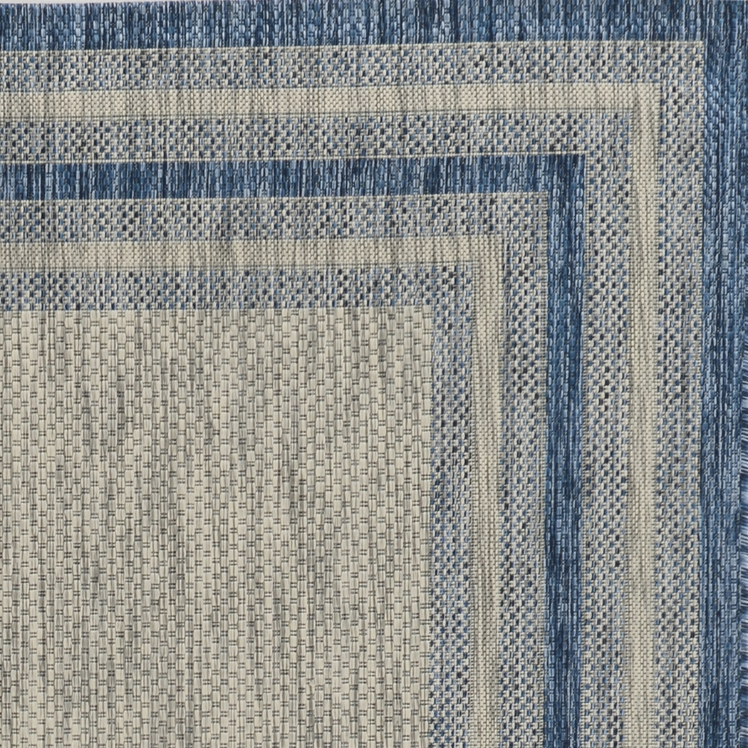 Valtry Gray/Denim 5'3 x 7'7 Indoor/Outdoor Rug - Thumbnail - Image 2
