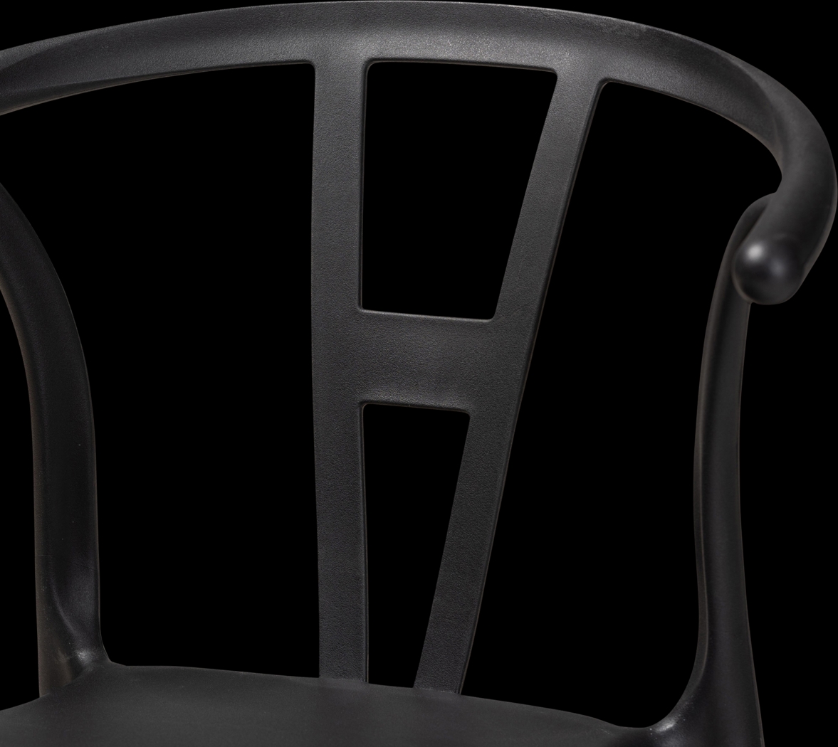 Valverde Black Arm Chair, Set of 4 - Thumbnail - Image 4