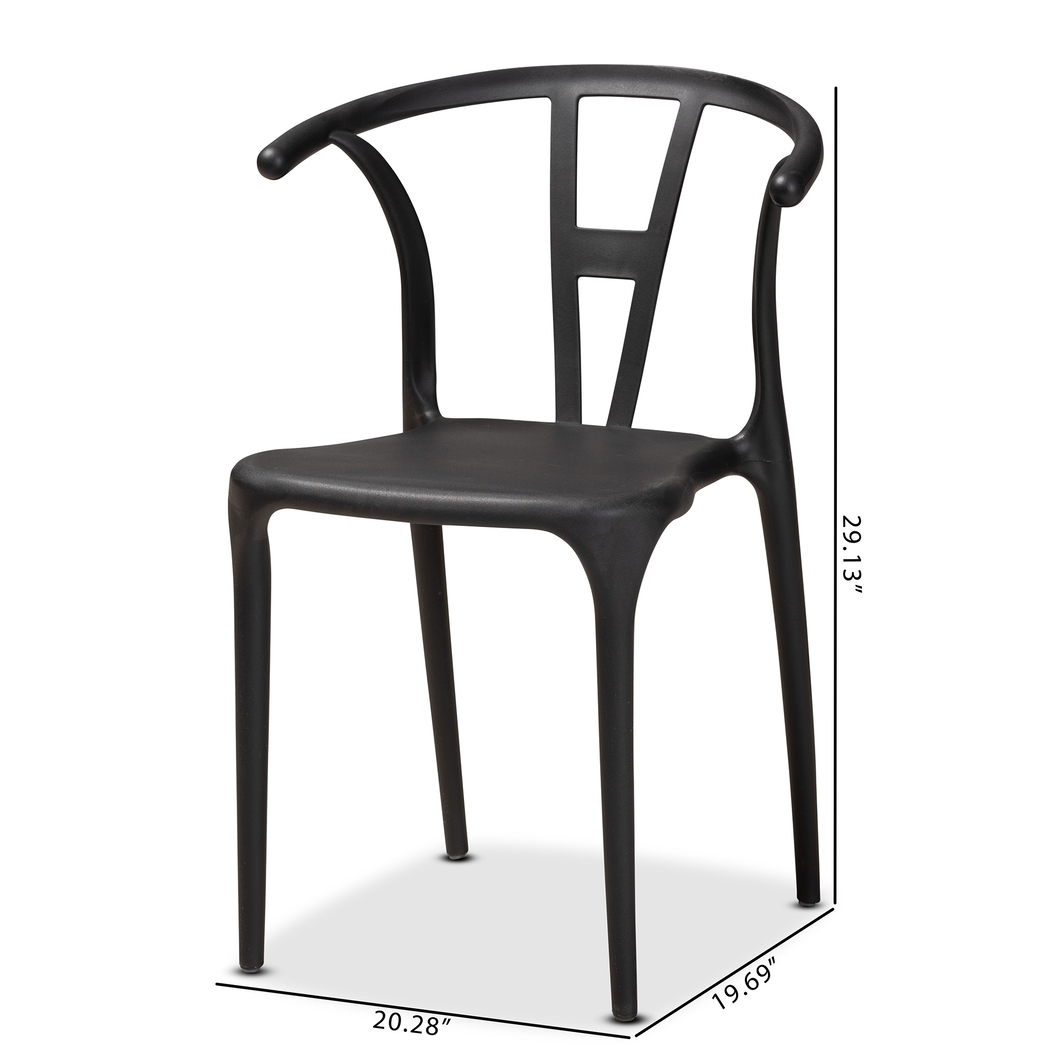 Valverde Black Arm Chair, Set of 4 - Thumbnail - Image 8