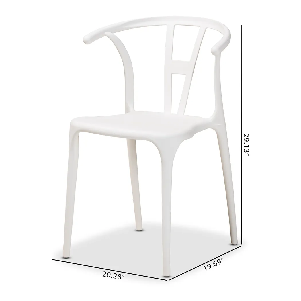 Valverde White Arm Chair, Set of 4 - Thumbnail - Image 8