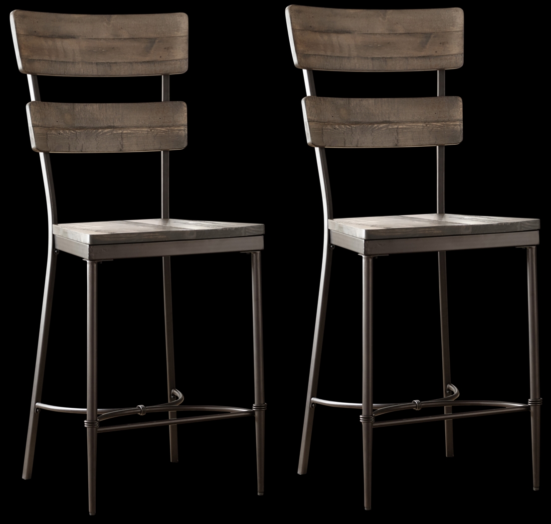 Valyermo Brown Counter Height Stool, Set of 2 - Thumbnail - Image 1