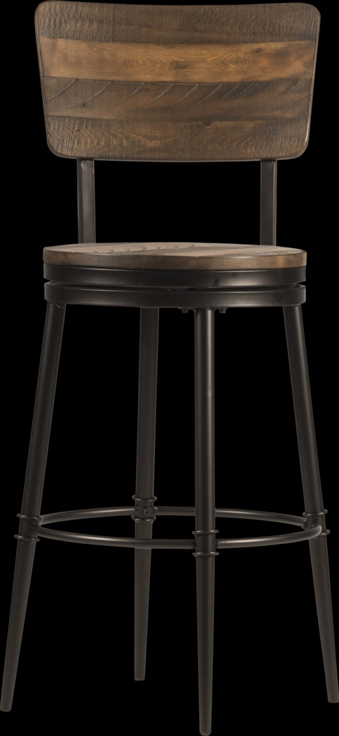 Valyermo Brown Swivel Counter Height Stool - Thumbnail - Image 2