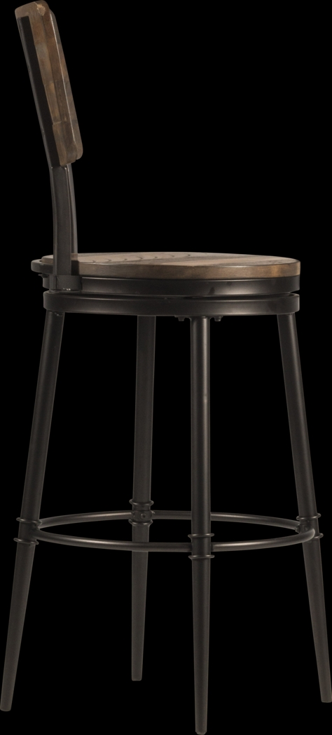 Valyermo Brown Swivel Counter Height Stool - Thumbnail - Image 3