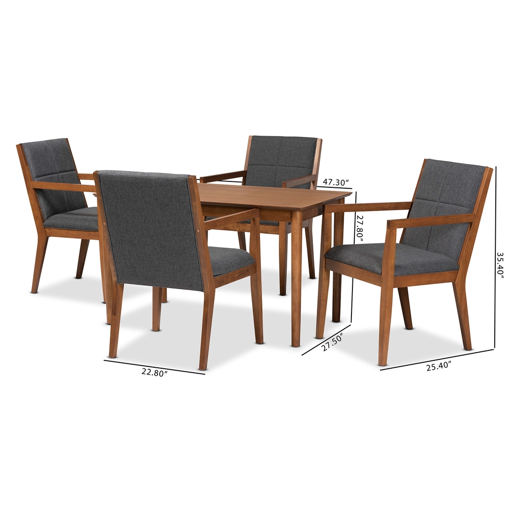 Vanehu Dark Gray 5 Pc Dining Set - Thumbnail - Image 8