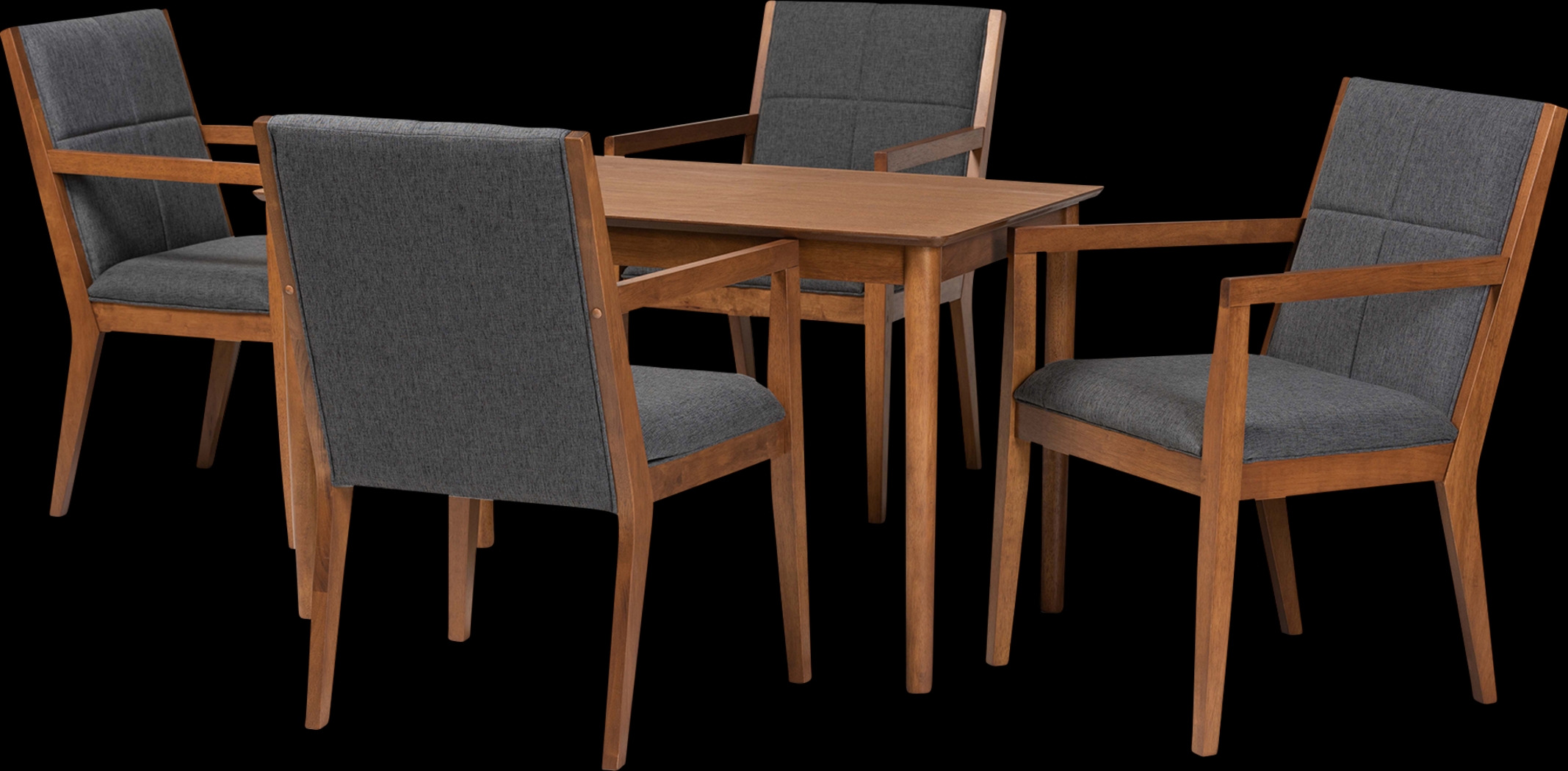 Vanehu Dark Gray 5 Pc Dining Set - Thumbnail - Image 1