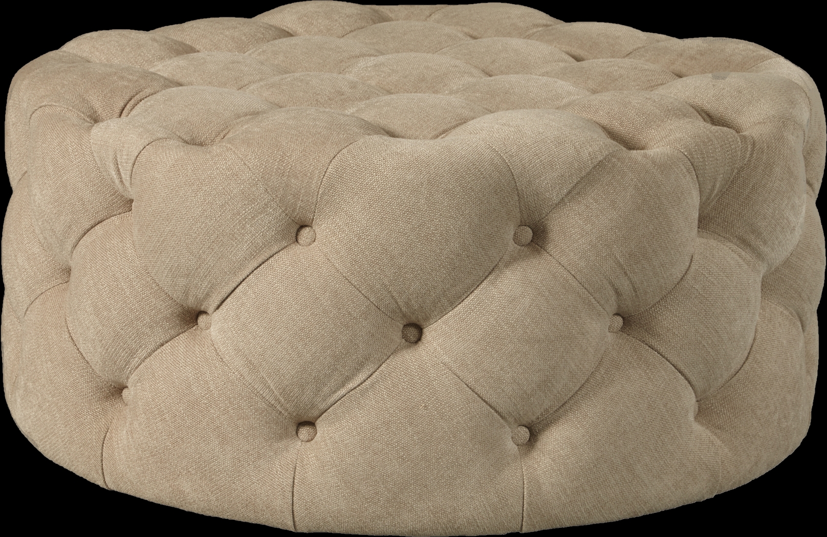 Vanessa Light Brown Cocktail Ottoman - Thumbnail - Image 1