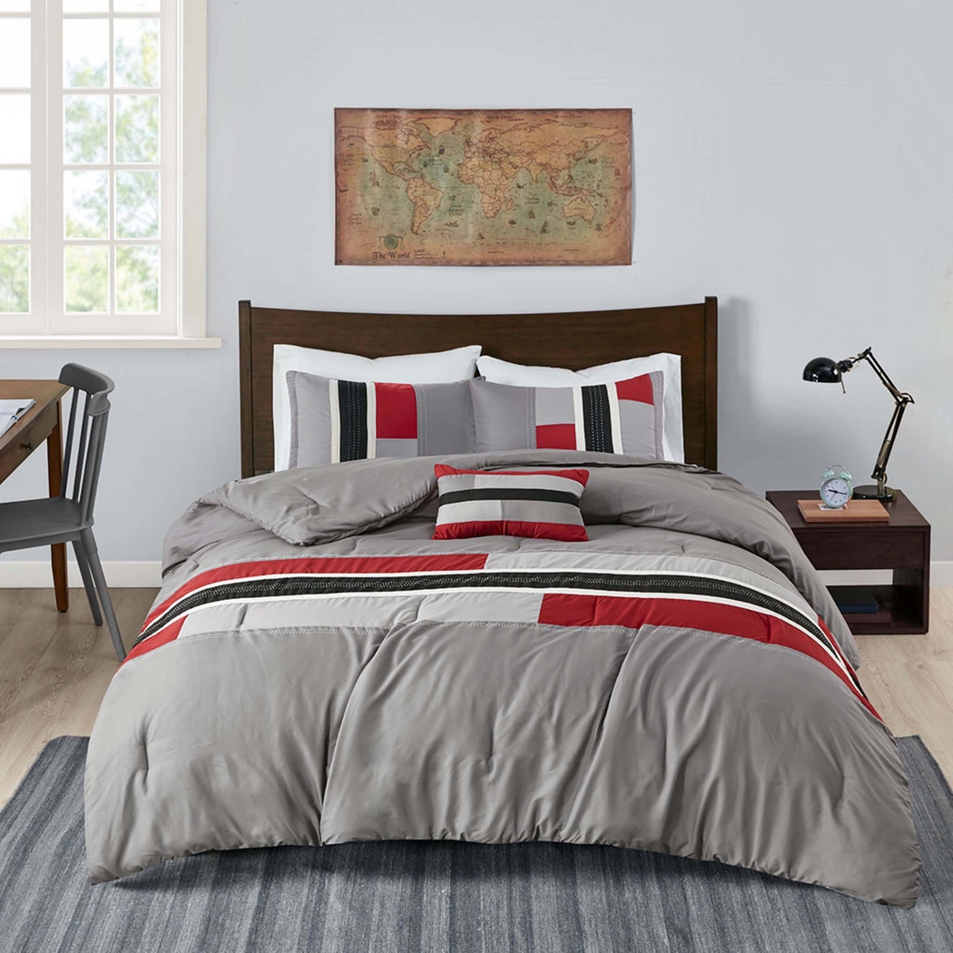 Vania Red Full Comforter Set - Thumbnail - Image 2