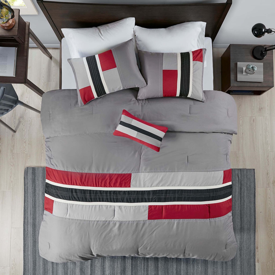 Vania Red Full Comforter Set - Thumbnail - Image 5