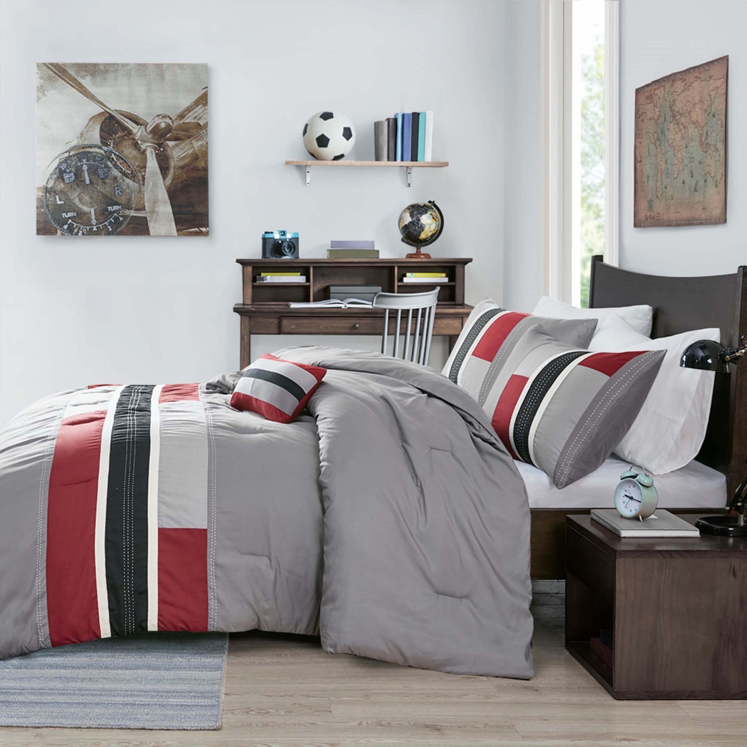 Vania Red Twin Comforter Set - Thumbnail - Image 11
