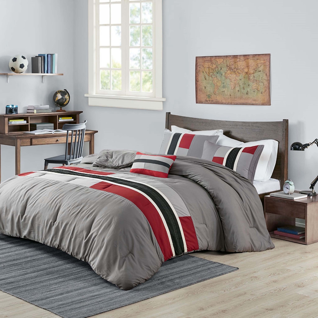 Vania Red Twin Comforter Set - Thumbnail - Image 3