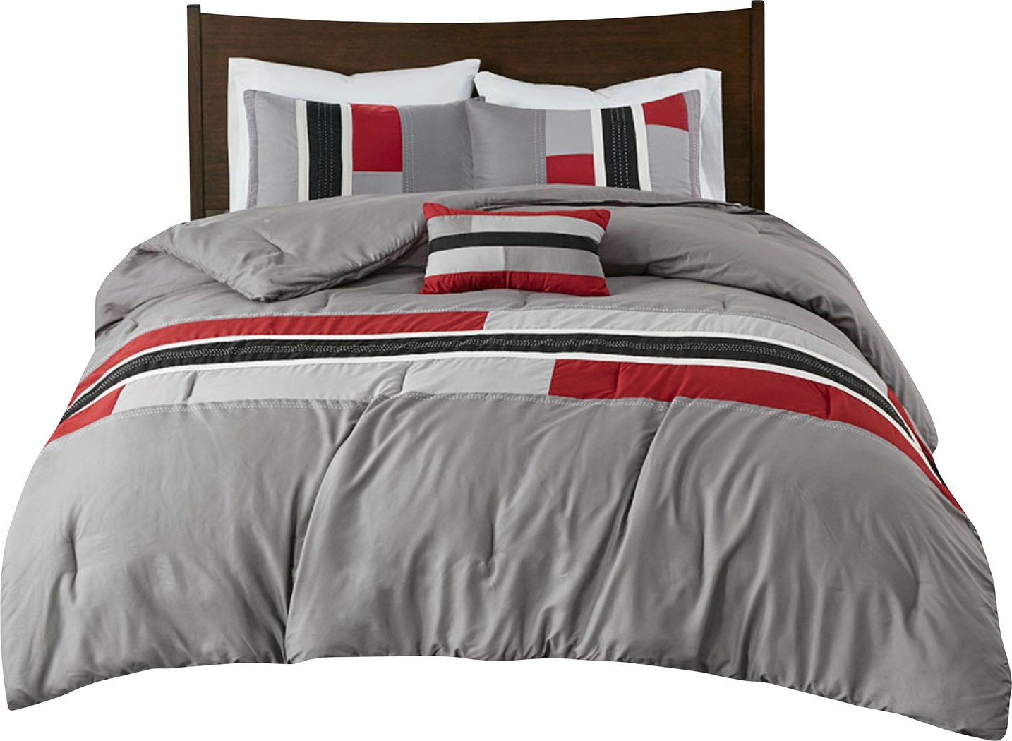 Vania Red Twin Comforter Set - Thumbnail - Image 1