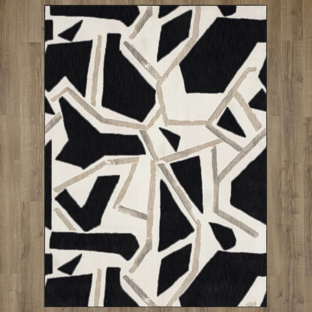 Stacy Garcia Vanita Black 5'3 x 7'10 Rug - Thumbnail - Image 3