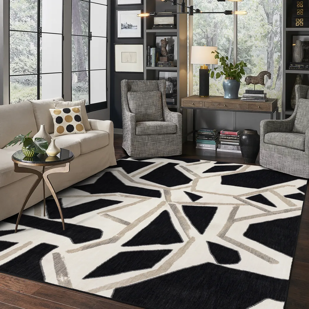 Stacy Garcia Vanita Black 8' x 11' Rug - Thumbnail - Image 2