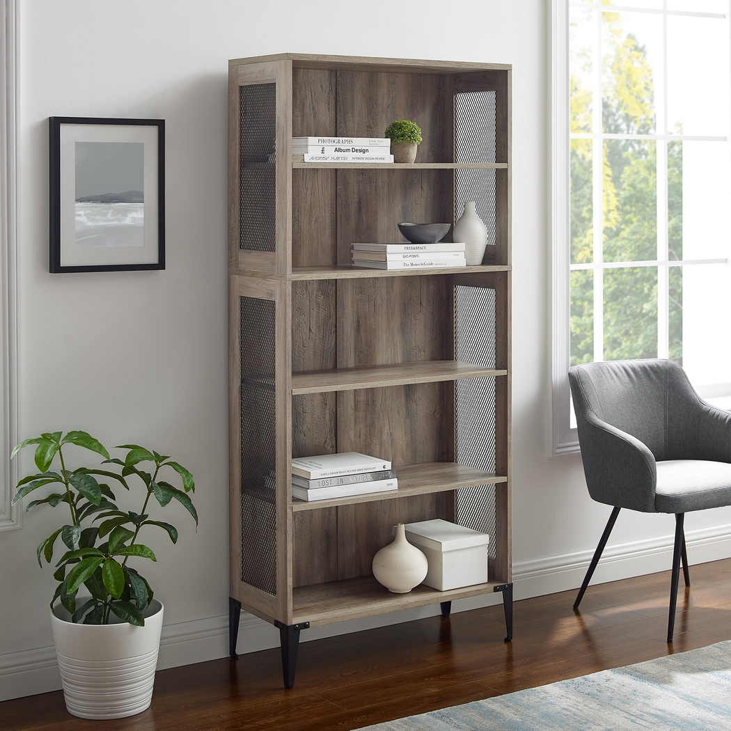 Vardall Gray Bookcase - Thumbnail - Image 4