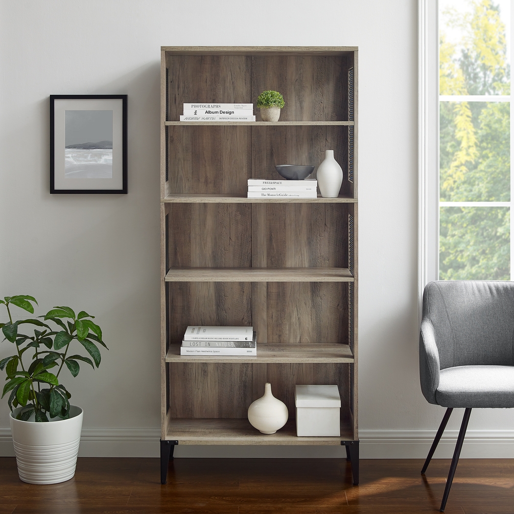Vardall Gray Bookcase - Thumbnail - Image 5