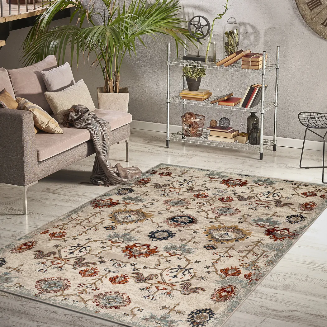 Varena Beige 5'1 x 7'6 Rug - Thumbnail - Image 2