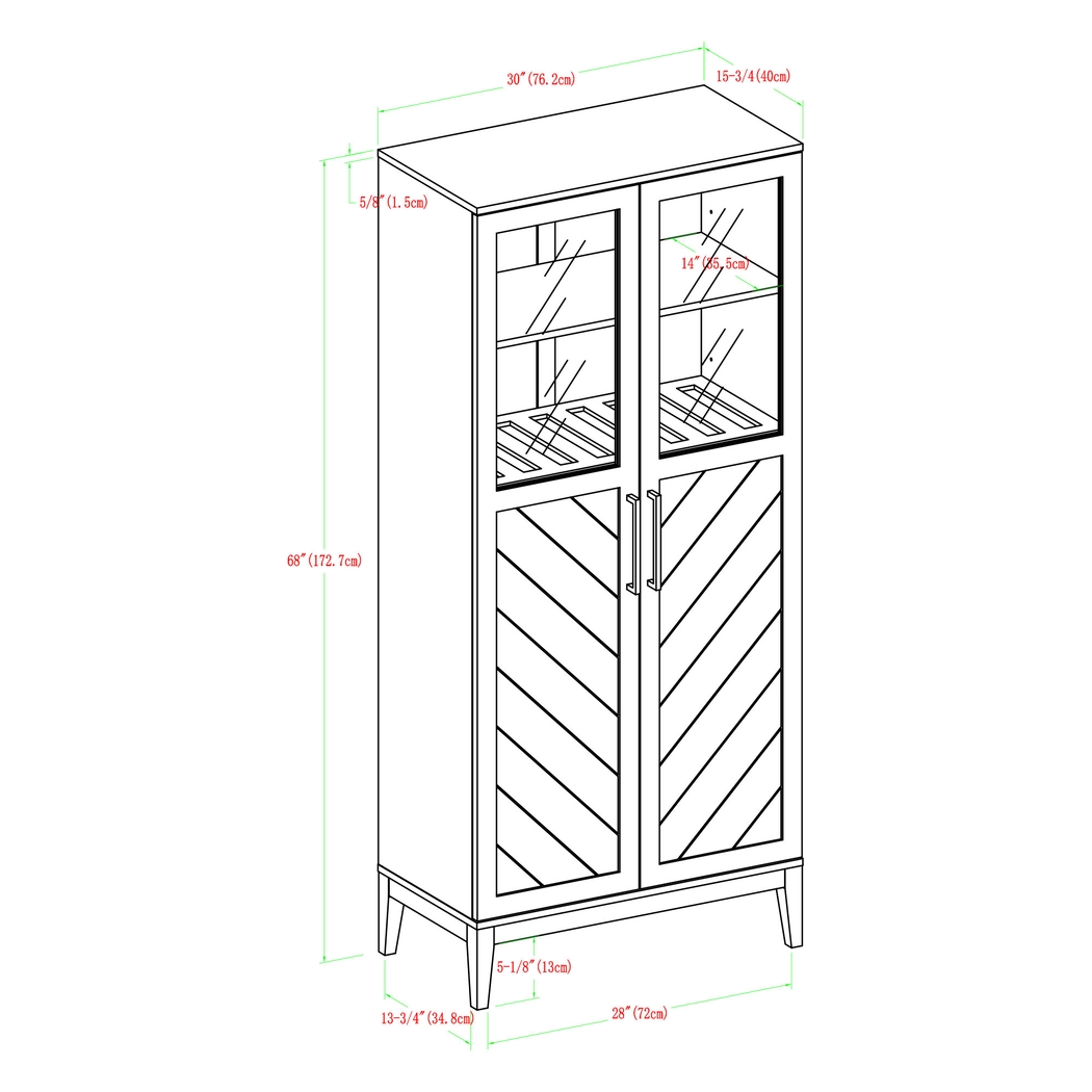 Vargon Walnut China Cabinet - Thumbnail - Image 6