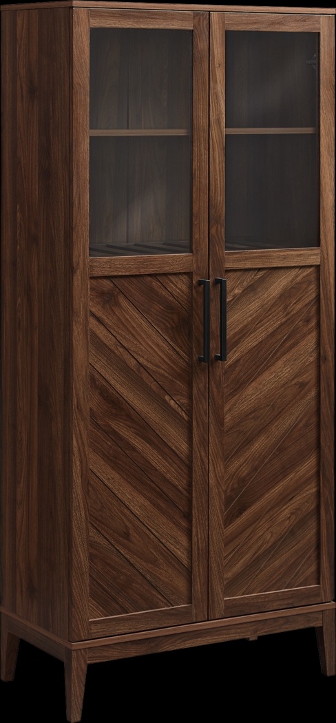 Vargon Walnut China Cabinet - Thumbnail - Image 1