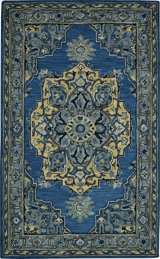 Varia Blue 5' x 8' Rug - Thumbnail - Image 1
