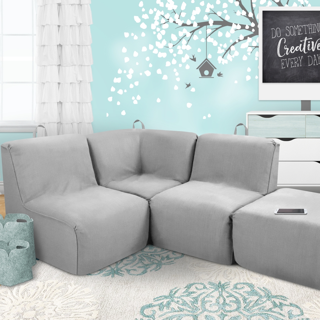 Varian Tween Gray Sectional - Thumbnail - Image 2