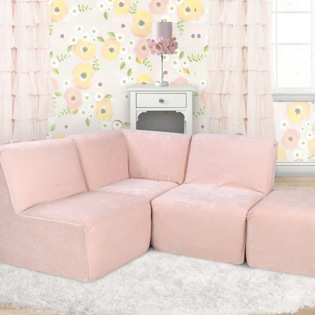 Varian Tween Pink Sectional - Thumbnail - Image 2