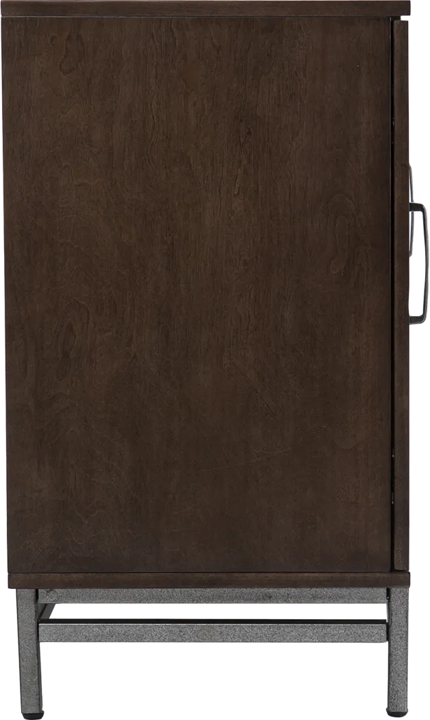 Varlet III Brown 60 in. Console With Smart Electric Fireplace - Thumbnail - Image 4