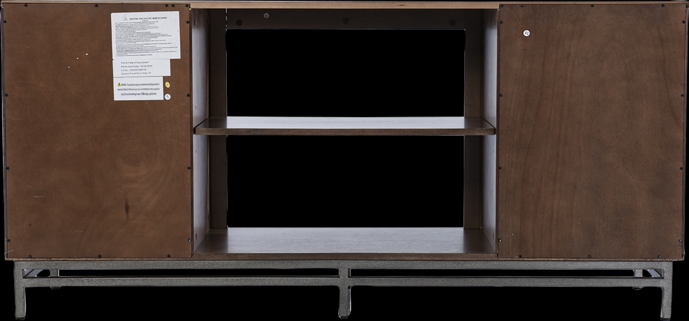 Varlet IV Brown 60 in. Console With Touch Panel Electric Log Fireplace - Thumbnail - Image 2