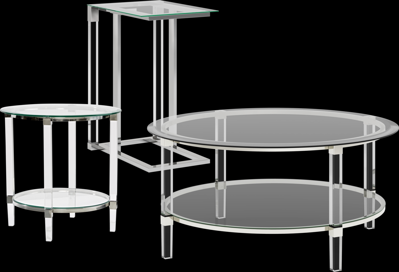 Varna Silver 3 Pc Table Set - Thumbnail - Image 1