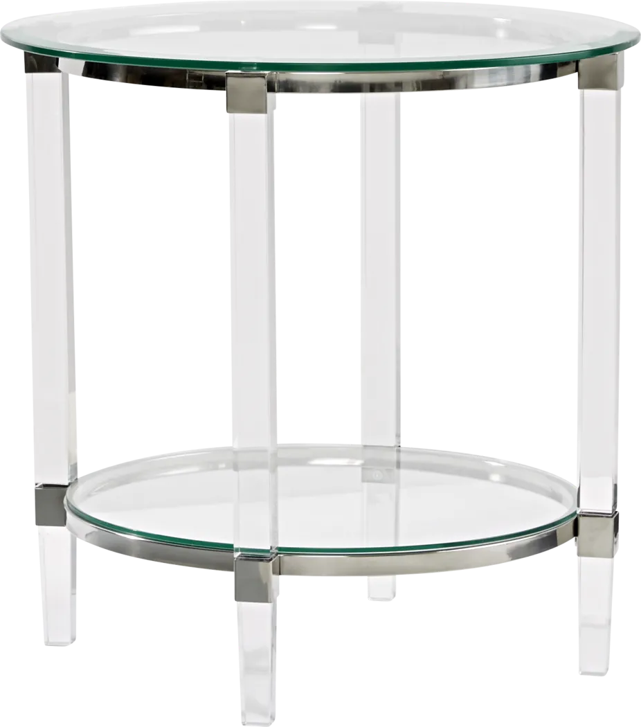 Varna Silver Round End Table - Thumbnail - Image 1