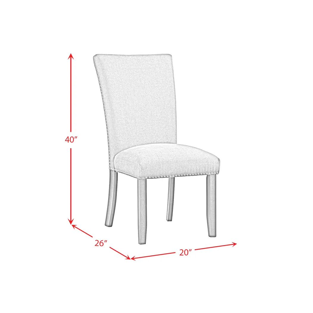 Varos Gray Side Chair, Set of 2 - Thumbnail - Image 5