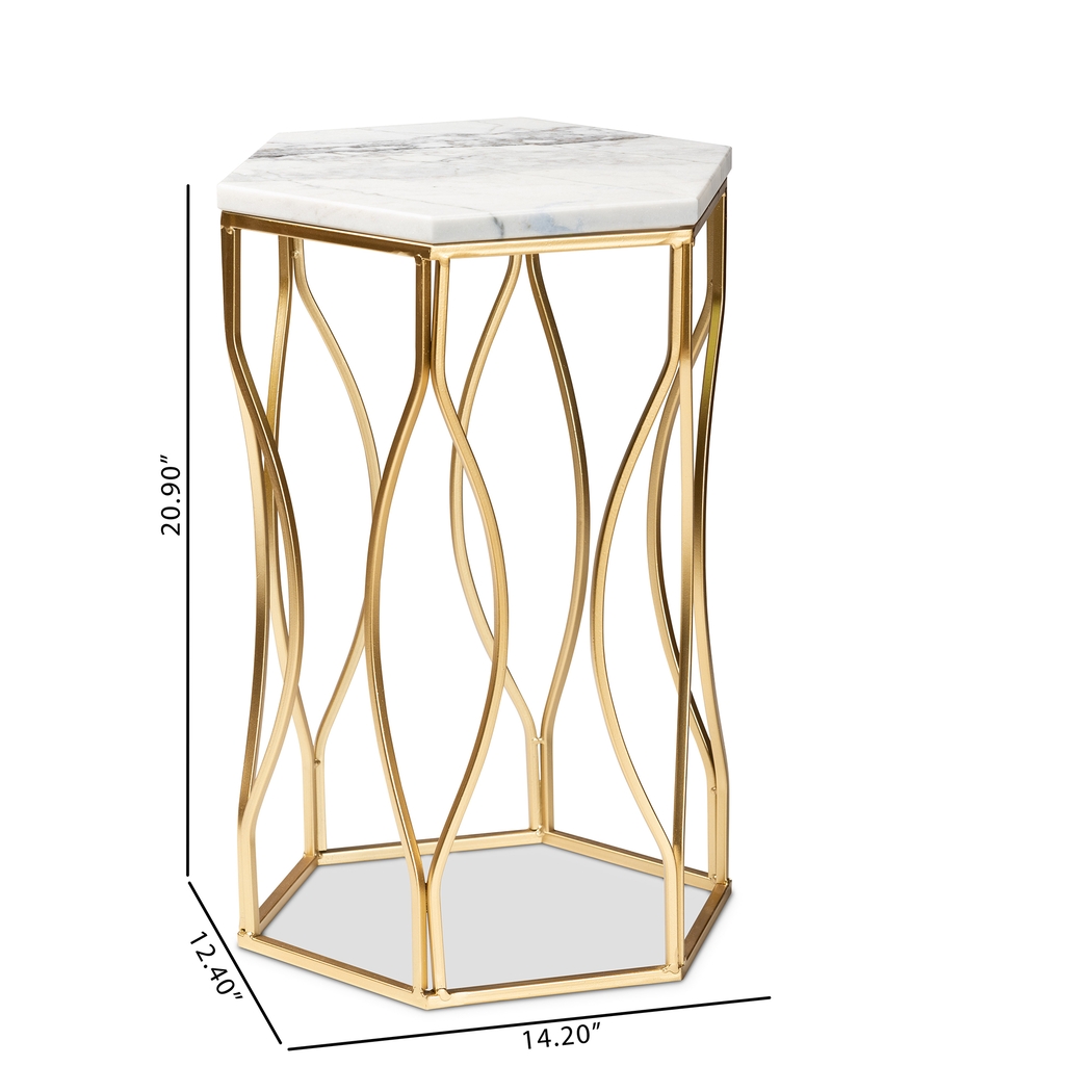 Vasend White End Table - Thumbnail - Image 7