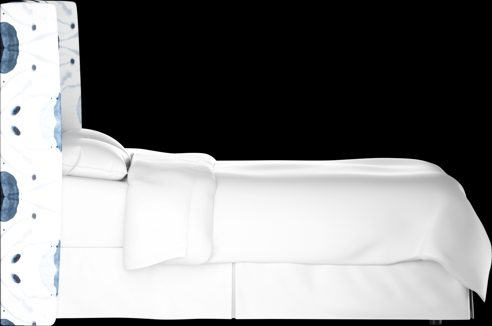 Vashti Blue King Upholstered Headboard - Thumbnail - Image 3