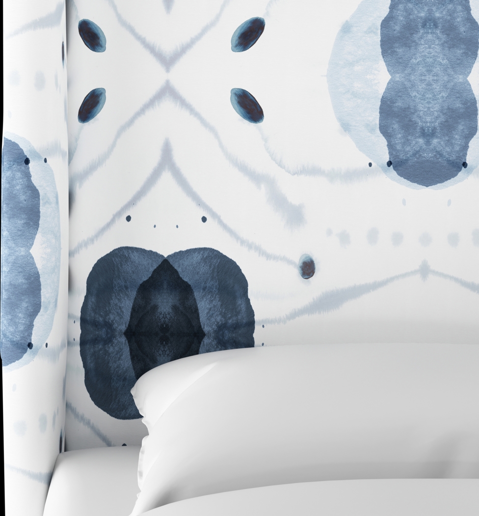 Vashti Blue King Upholstered Headboard - Thumbnail - Image 4