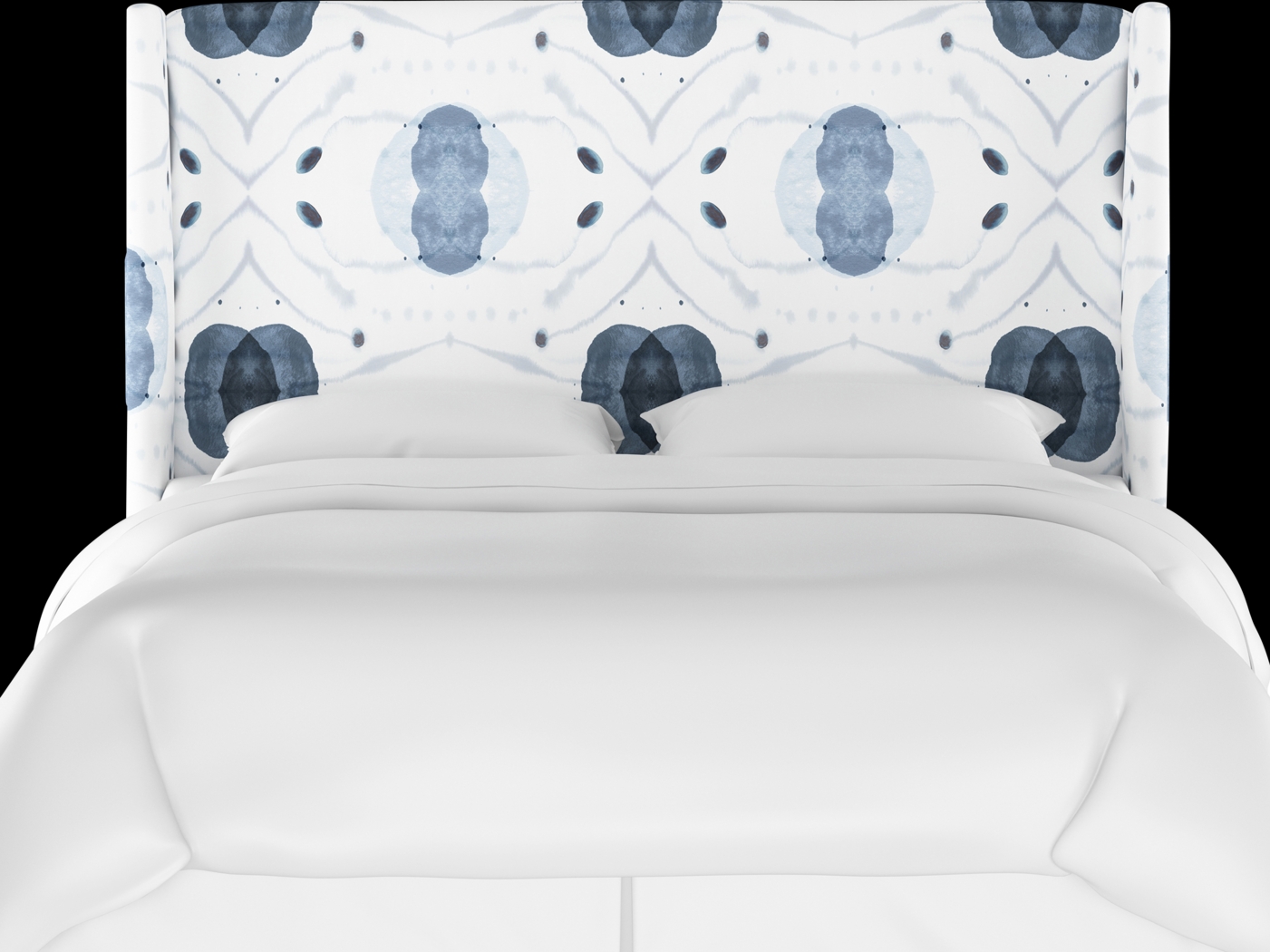 Vashti Blue Queen Upholstered Headboard - Thumbnail - Image 2