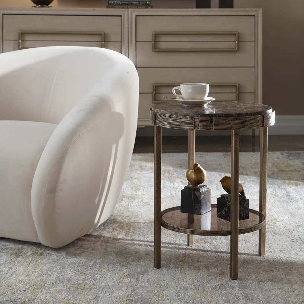 Vaten Brown Accent Table - Thumbnail - Image 2
