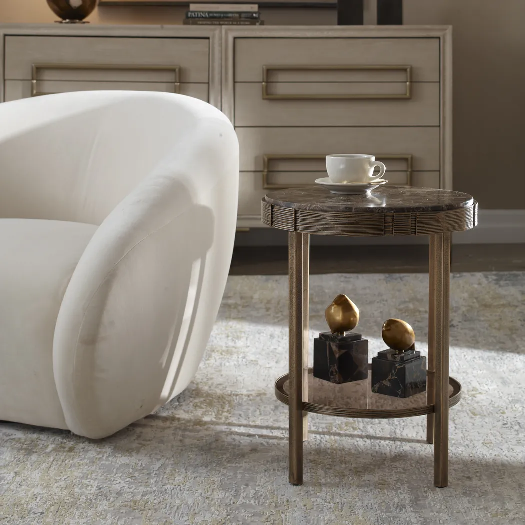 Vaten Brown Accent Table - Thumbnail - Image 3