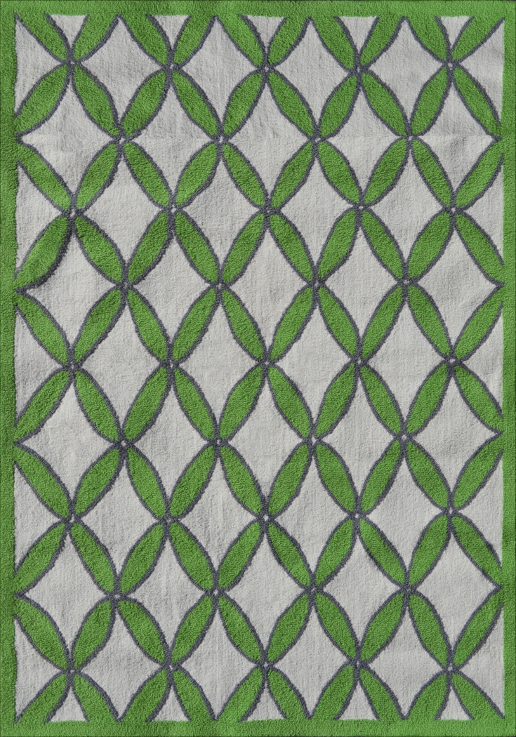 Vaveil Green 5' x 7' Indoor/Outdoor Rug - Thumbnail - Image 1