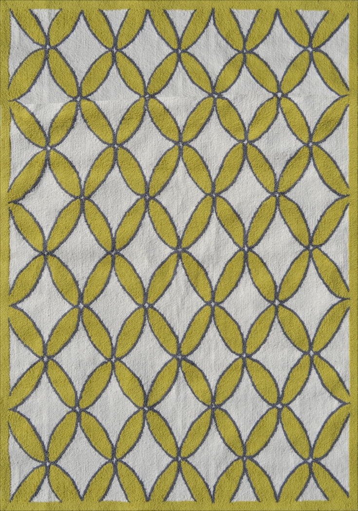 Vaveil Yellow 7' x 10' Indoor/Outdoor Rug - Thumbnail - Image 1