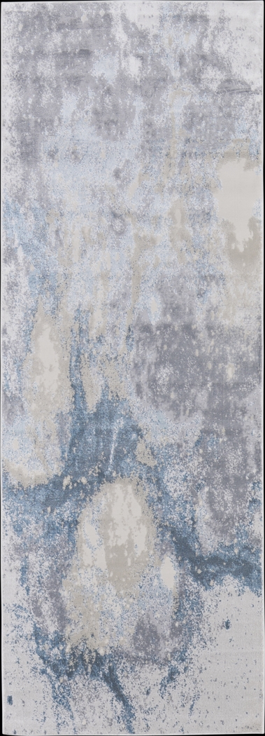 Vaves Blue 2'10 x 7'10 Runner Rug - Thumbnail - Image 1