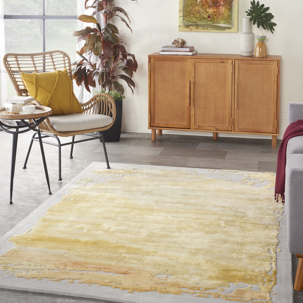 Vawix Gray/Gold 5'6 x 7'5 Rug - Thumbnail - Image 2