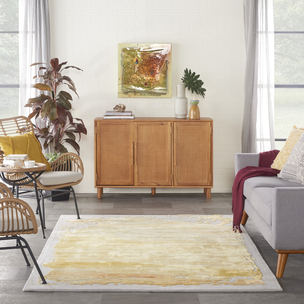 Vawix Gray/Gold 5'6 x 7'5 Rug - Thumbnail - Image 7