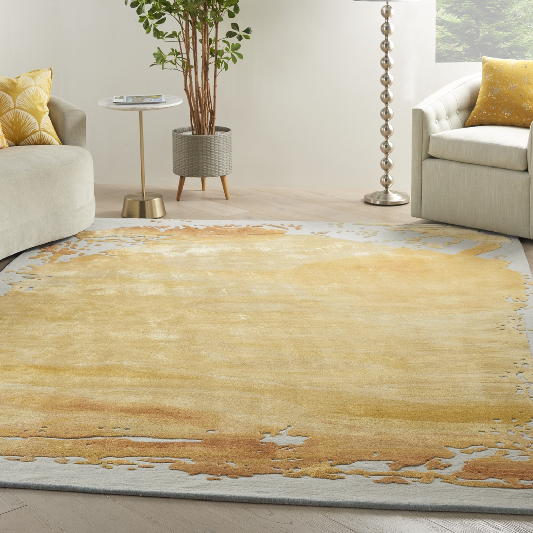 Vawix Gray/Gold 7'9 x 9'9 Rug - Thumbnail - Image 6