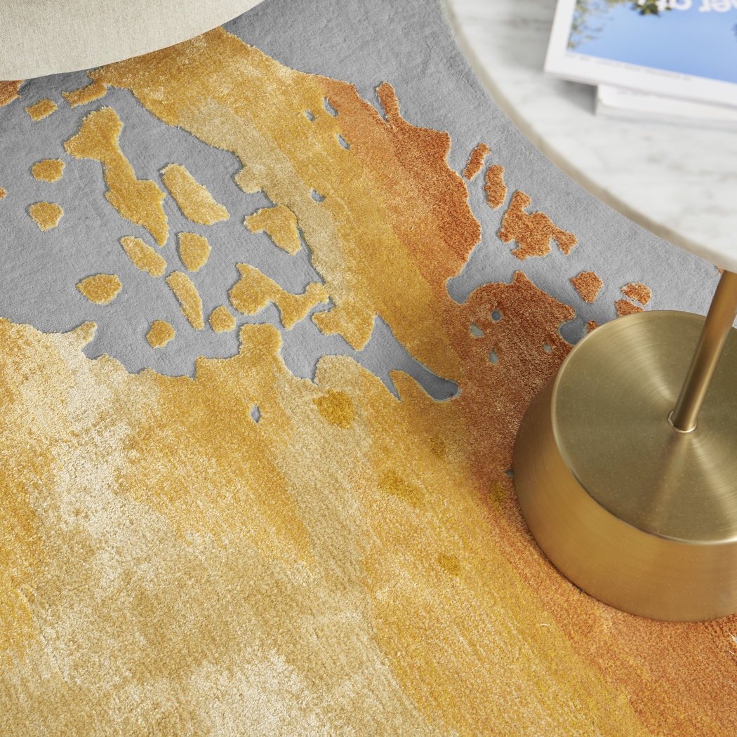 Vawix Gray/Gold 7'9 x 9'9 Rug - Thumbnail - Image 7