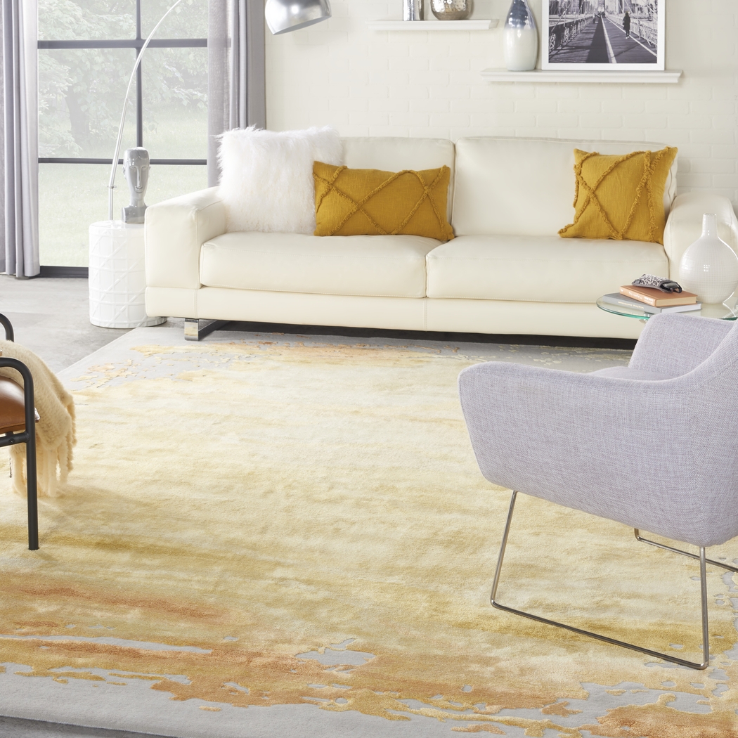 Vawix Gray/Gold 8'6 x 11'6 Rug - Thumbnail - Image 2