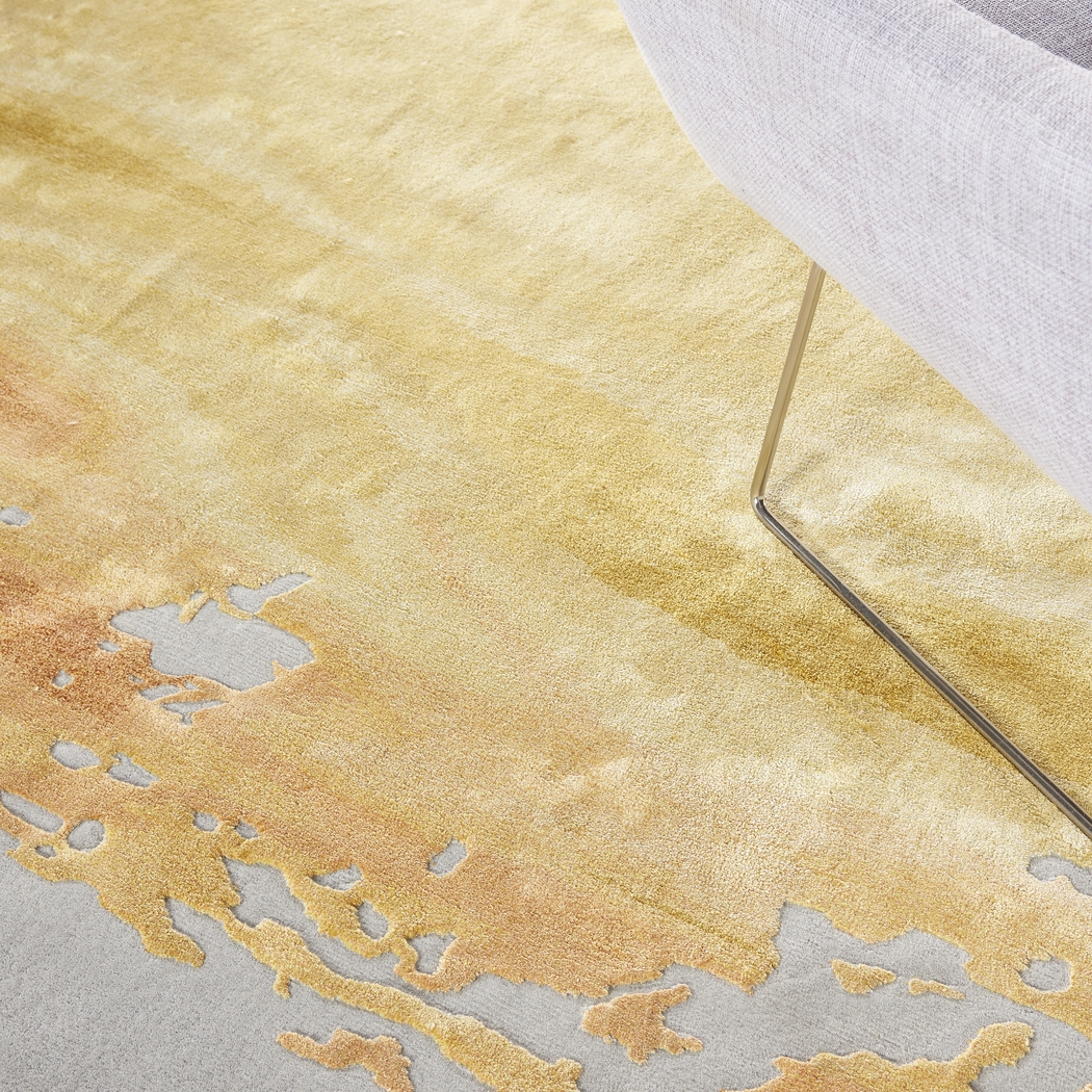 Vawix Gray/Gold 8'6 x 11'6 Rug - Thumbnail - Image 6