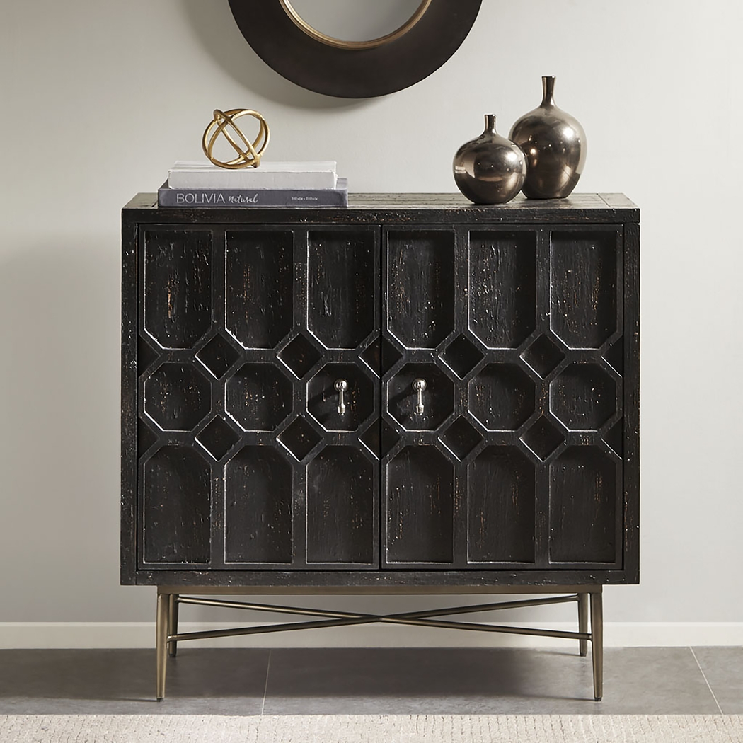 Veazey Black Accent Cabinet - Thumbnail - Image 2