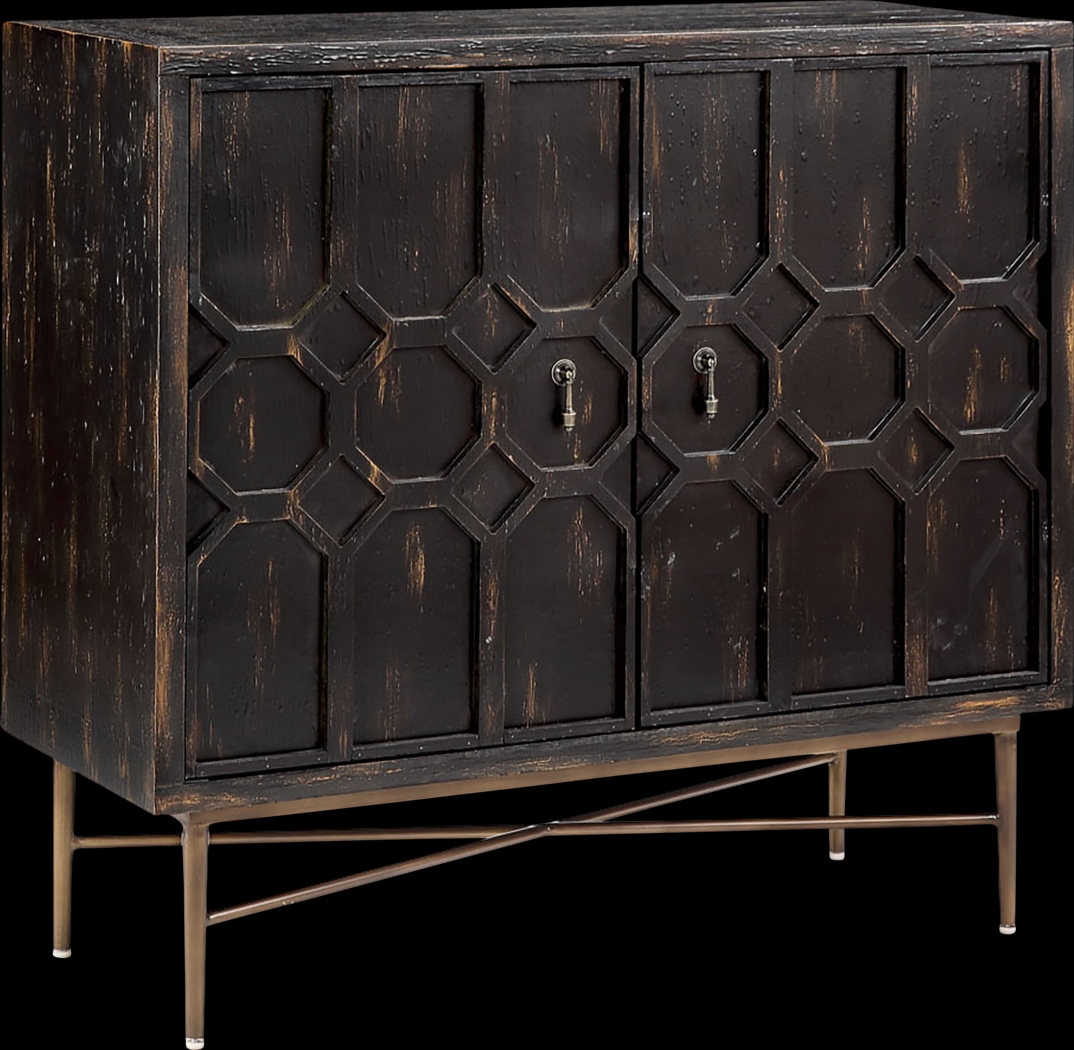 Veazey Black Accent Cabinet - Thumbnail - Image 1