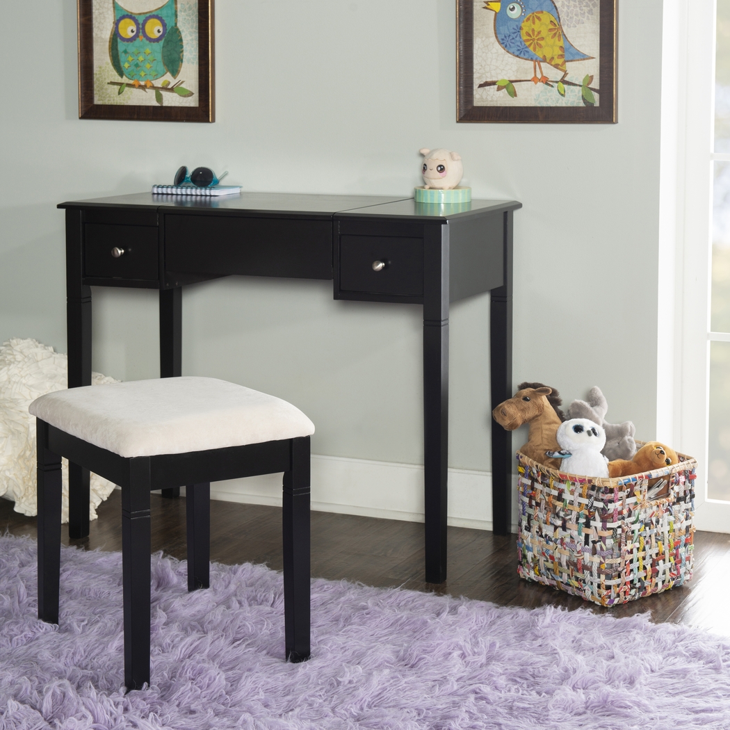 Veazey Black Vanity Set - Thumbnail - Image 2