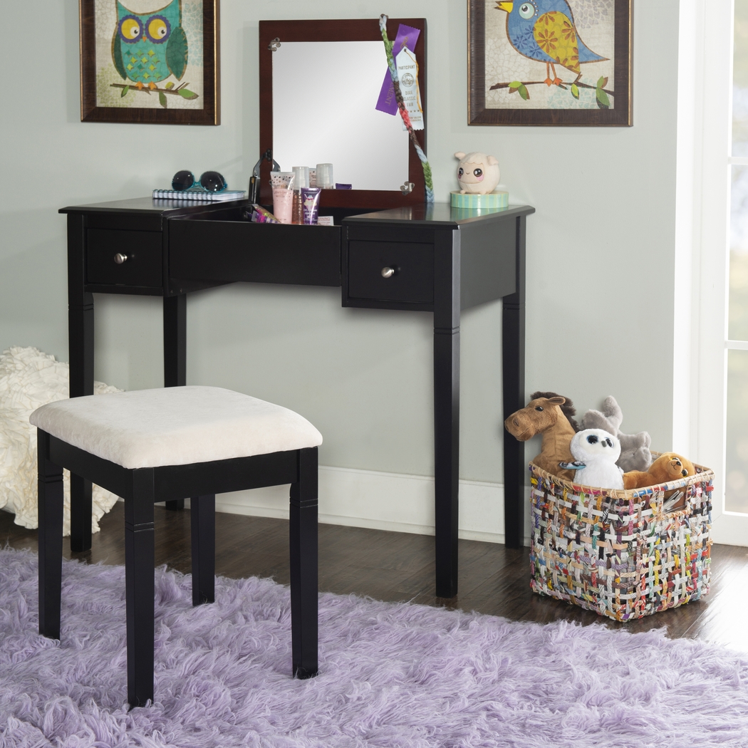 Veazey Black Vanity Set - Thumbnail - Image 3